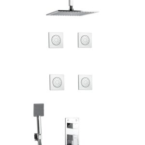 MITIGEUR DE DOUCHE ENCASTRÉ HYDROMASSAGE AVEC RAIN SHOWER PLAFONNIER EL JEM - Sopal