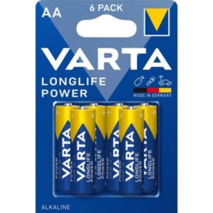 PACK DE 6 PILES LONGLIFE POWER AA VARTA
